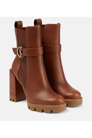 Christian Louboutin CL Chelsea Lug 100 embellished leather ankle boots