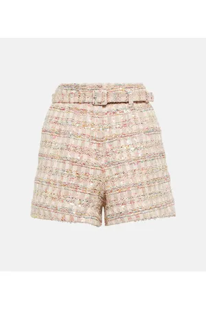Self-Portrait Sequin bouclÃ© shorts
