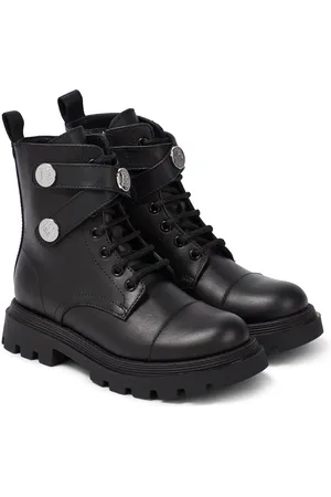 Balmain Logo leather boots