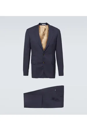 Brunello Cucinelli Single-breasted wool and silk suit