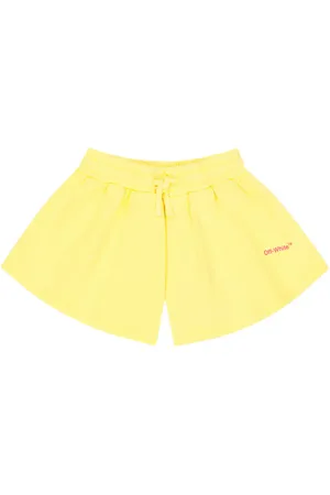OFF-WHITE Helvetica Butterfly cotton jersey shorts