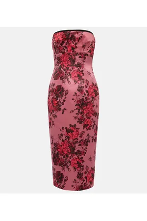 EMILIA WICKSTEAD Adalina floral strapless midi dress