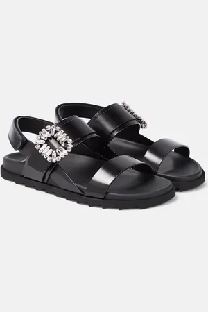 Roger Vivier Slidy Vivâ embellished leather sandals