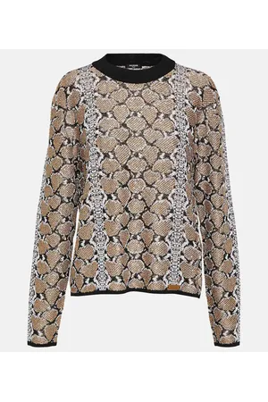 Balmain Snake-effect jacquard sweater