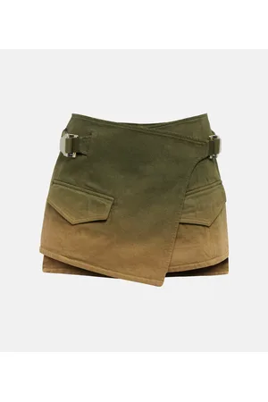 DION LEE Wrap denim miniskirt
