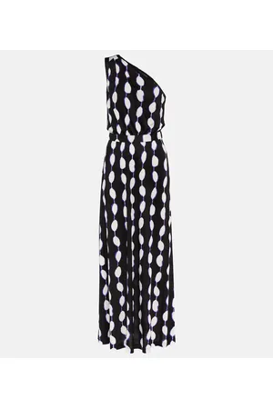 Diane von Furstenberg Kiera printed jersey one-shoulder maxi dress