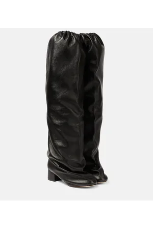 Khaite Bowe leather over-the-knee boots