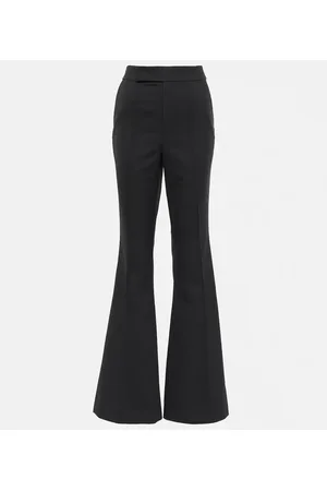 Roland Mouret High-rise flared wool-blend pants