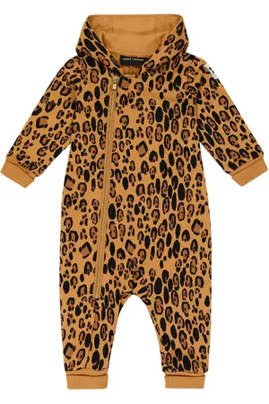 Mini Rodini Baby leopard-print cotton onesie