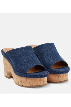 Chloé ChloÃ© Oli denim platform mules