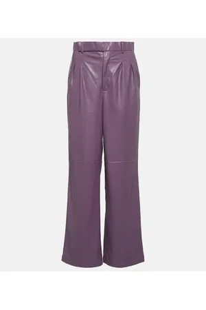 JACQUES WEI Faux leather straight pants