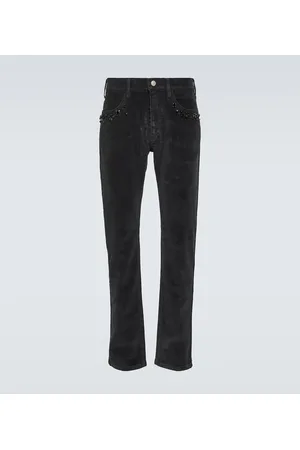 UNDERCOVER Studded cotton corduroy slim pants