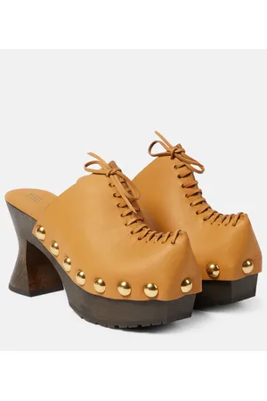 Etro 50 leather platform clogs