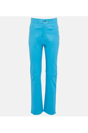Stouls Terry high-rise straight leather pants