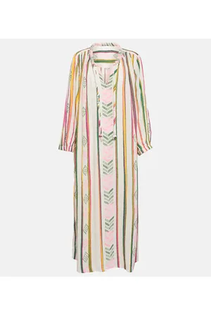 Velvet Jacquard cotton midi dress