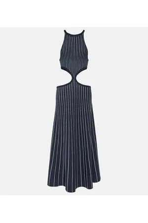 GABRIELA HEARST Tam striped cutout wool and silk maxi dress