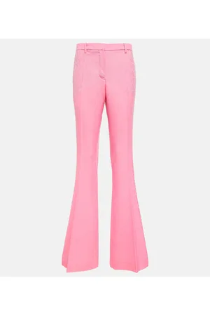 VERSACE Allover flared wool pants