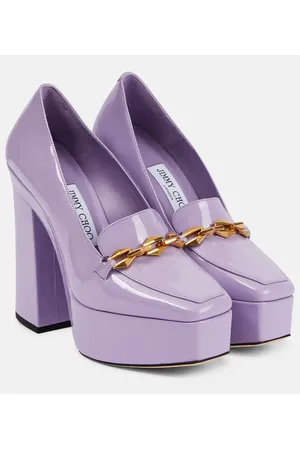 Jimmy Choo Diamond Tilda embellished patent leather pumps