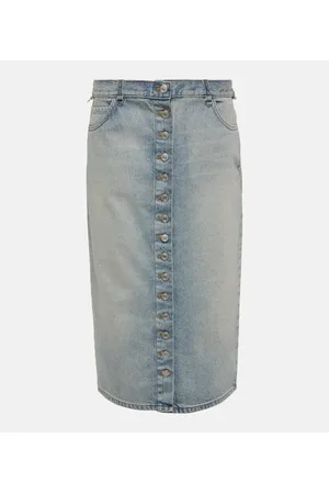 Courrèges CourrÃ¨ges Multiflex denim midi skirt