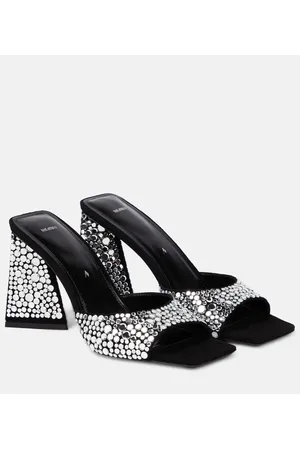 The Attico Mini Devon 85 embellished suede mules