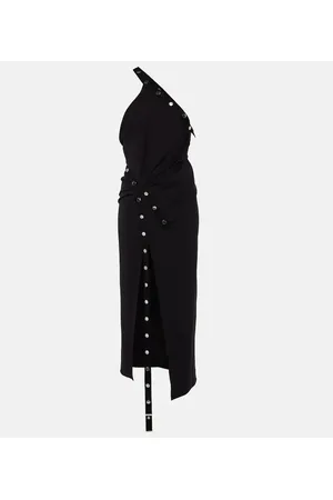 The Attico Embellished jersey midi dress