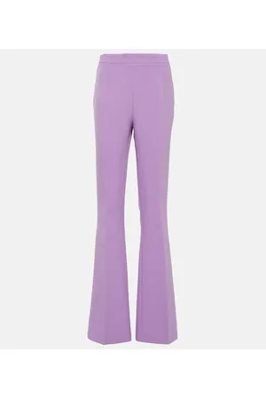 Safiyaa Alexa high-rise flared crÃªpe pants