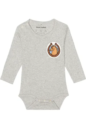 Mini Rodini Embroidered cotton onesie