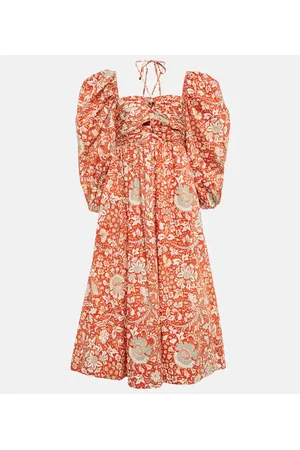 ULLA JOHNSON Alessa printed cotton midi dress