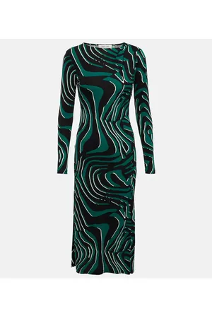 Diane von Furstenberg Printed fitted midi dress