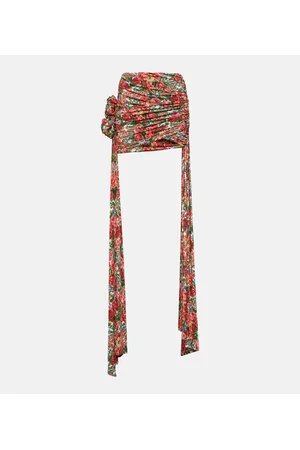 MAGDA BUTRYM Floral draped miniskirt