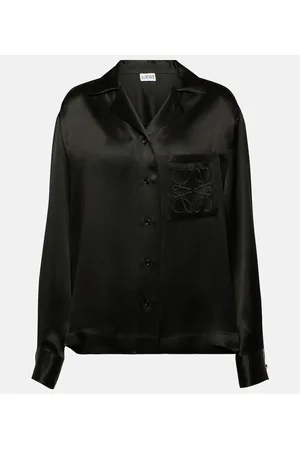 Loewe Anagram silk satin shirt