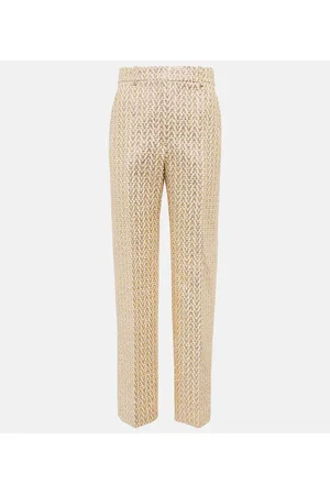 VALENTINO Optical boucle pants