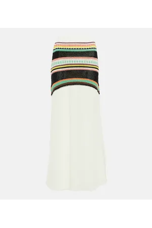 Chloé ChloÃ© High-rise striped wool maxi skirt