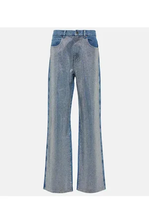 GIUSEPPE DI MORABITO Embellished high-rise wide-leg jeans