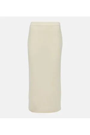 Jardin des Orangers Wool and cashmere midi skirt