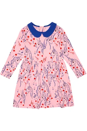Mini Rodini Unicorn printed cotton-blend dress