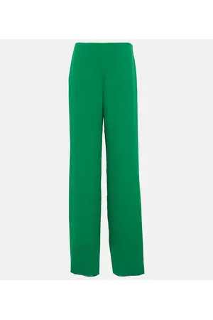 VALENTINO High-rise wide-leg silk pants