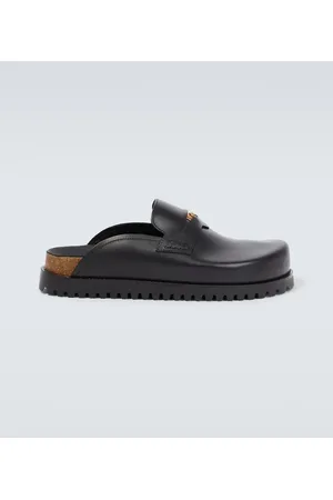 VERSACE Medusa logo leather mules
