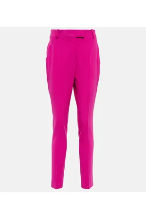 The Attico Berry high-rise slim crÃªpe pants