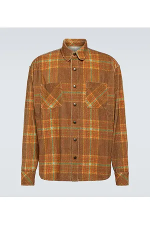 ERL Checked cotton corduroy shirt
