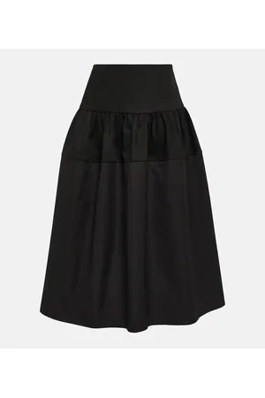 Jil Sander High-rise cotton midi skirt