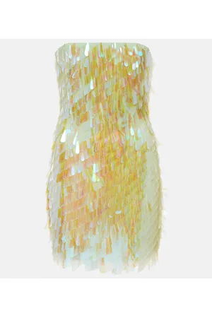 The Attico Embellished silk minidress