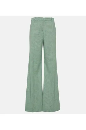 Etro Checked mid-rise wide-leg pants