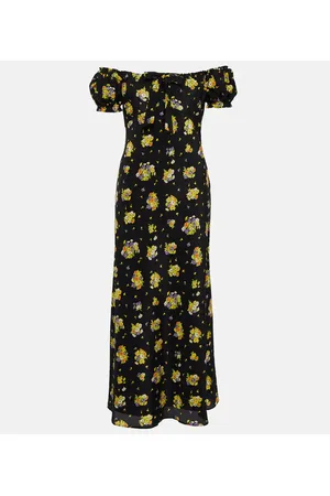 Alessandra Rich Floral silk maxi dress