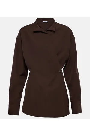 Salvatore Ferragamo Wrap wool shirt