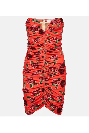 MAGDA BUTRYM Floral ruched minidress