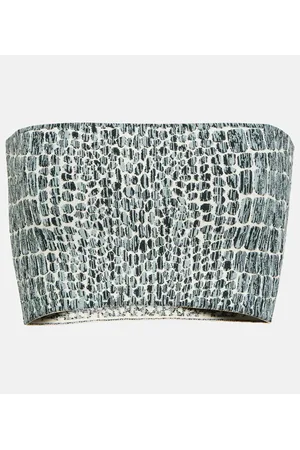 Alaïa AlaÃ¯a Croc-effect bandeau top