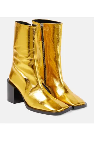 Jil Sander Metallic leather ankle boots