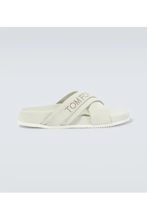 Tom Ford Logo suede slides