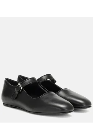The Row Ava leather ballet flats